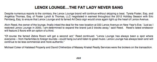 Lenox Lounge Statement 010313
